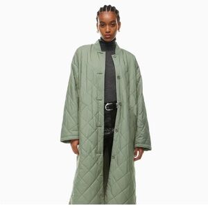 Wilfred Quilted Sage Green Puffer Coat
